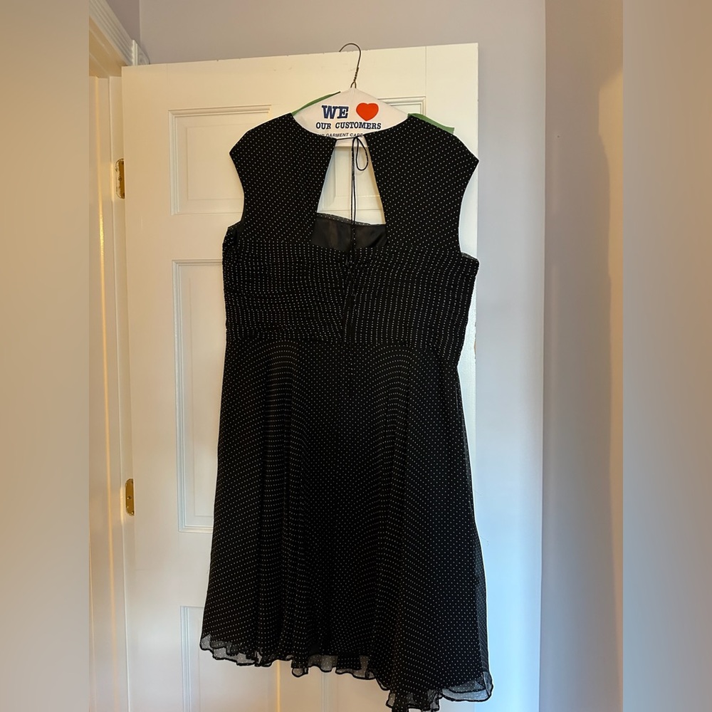 Donna Ricco Black Polka Dot Dress